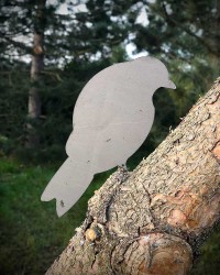 Silhouette - Oiseau à piquer en acier corten (Métal) pour la décoration de jardin !