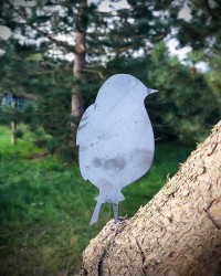 Silhouette - Oiseau à piquer en acier corten (Métal) pour la décoration de jardin !