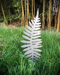 Silhouette - Fougère à piquer en acier corten (Métal) pour la décoration de jardin !