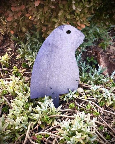 Silhouette - Marmotte à piquer en acier corten (Métal) pour la décoration de jardin !